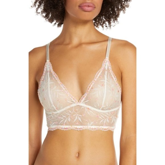 calvin klein pink lace bralette